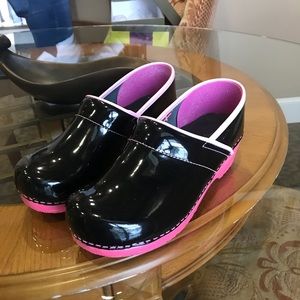 Pink and Black clogs